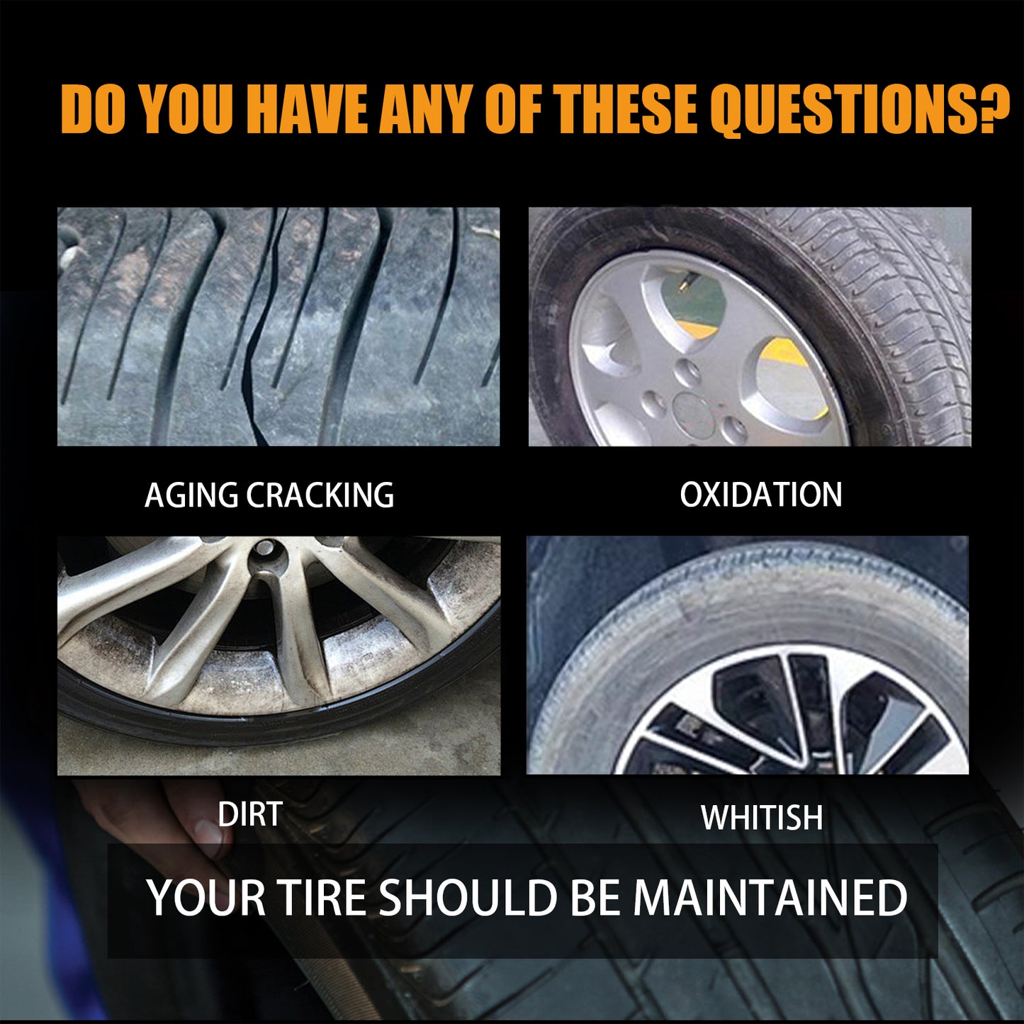 Rayhong Car Wheel Cleaner Car Tire Refurbishment Rust Removal Polishing Stain Cleaner