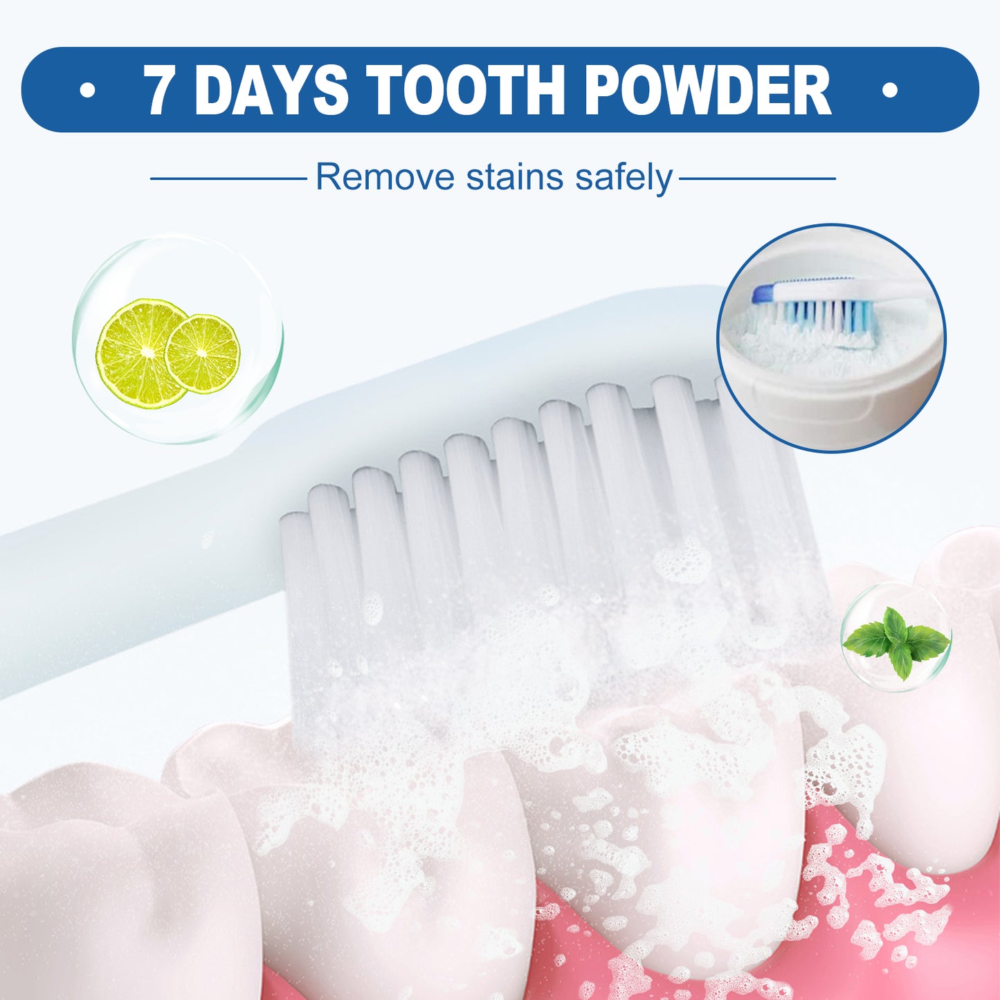 OUHOE Teeth Whitening Cleaning Powder Teeth Whitening Stain Removal Freshening Oral Teeth Cleaning Powder