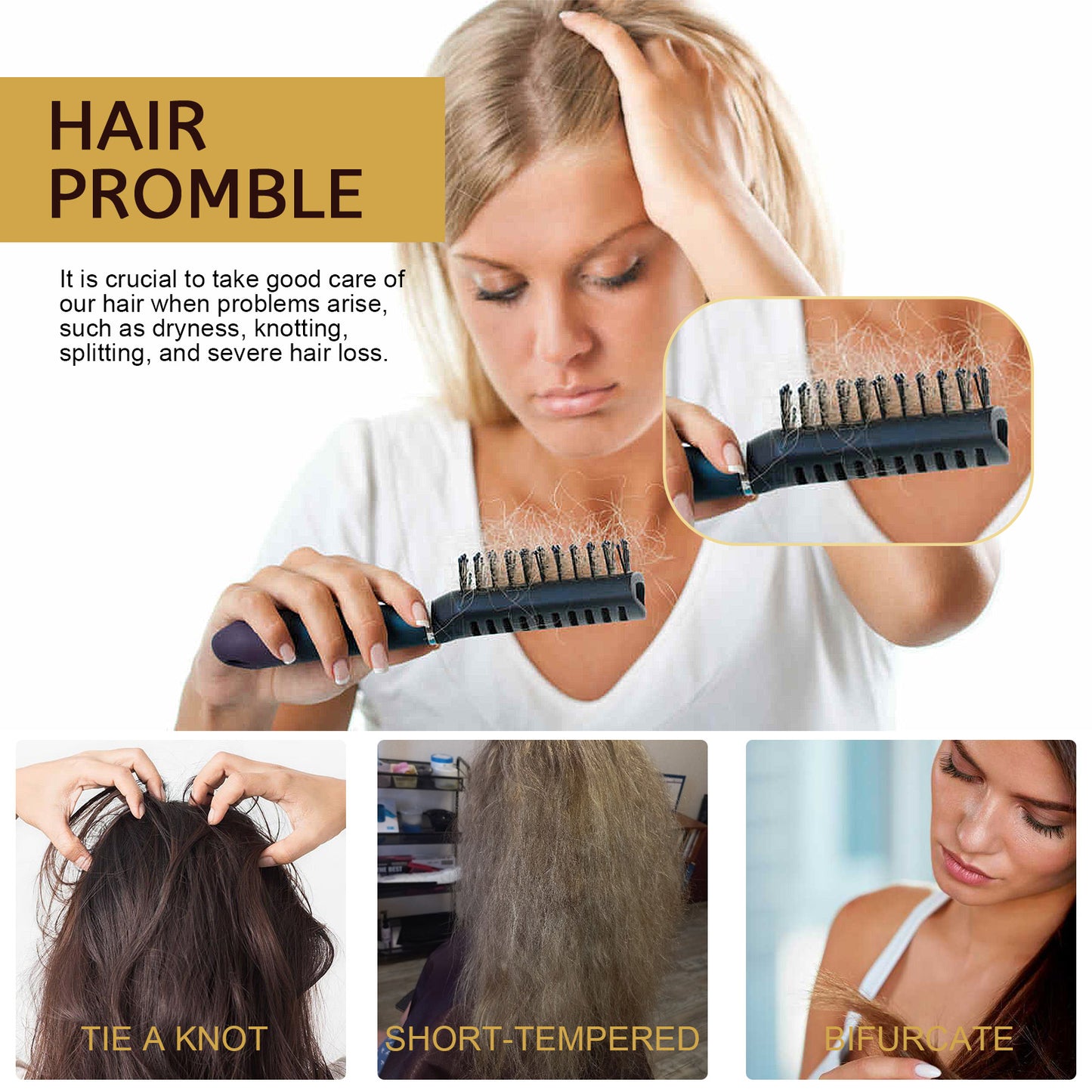 EELHOE Repair and Nourish Hair Mask Deeply moisturizing and repairing damaged hair, dry split ends, and tangled hair treatment mask