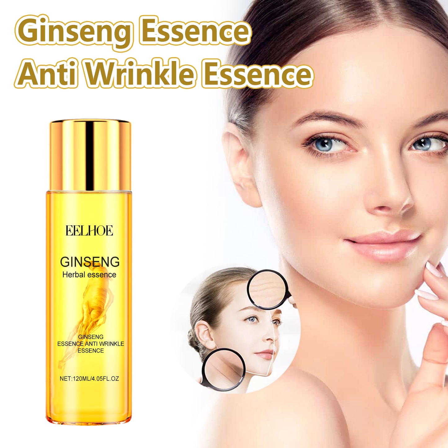 EELHOE Ginseng Anti-Wrinkle Rejuvenating Essence Reduce wrinkles, firm facial skin, make it smooth, supple, and elastic