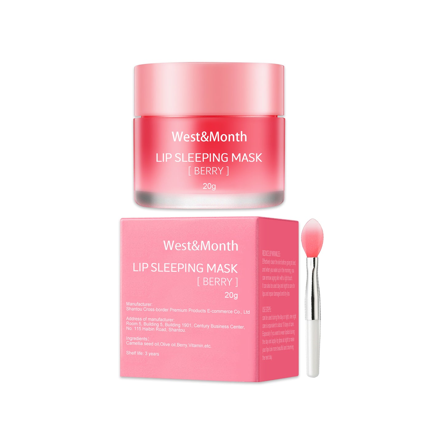 West&Month Jelly Lip Mask Moisturizing and hydrating lip wrinkle reduction nourishing lip skin sleeping jelly lip mask
