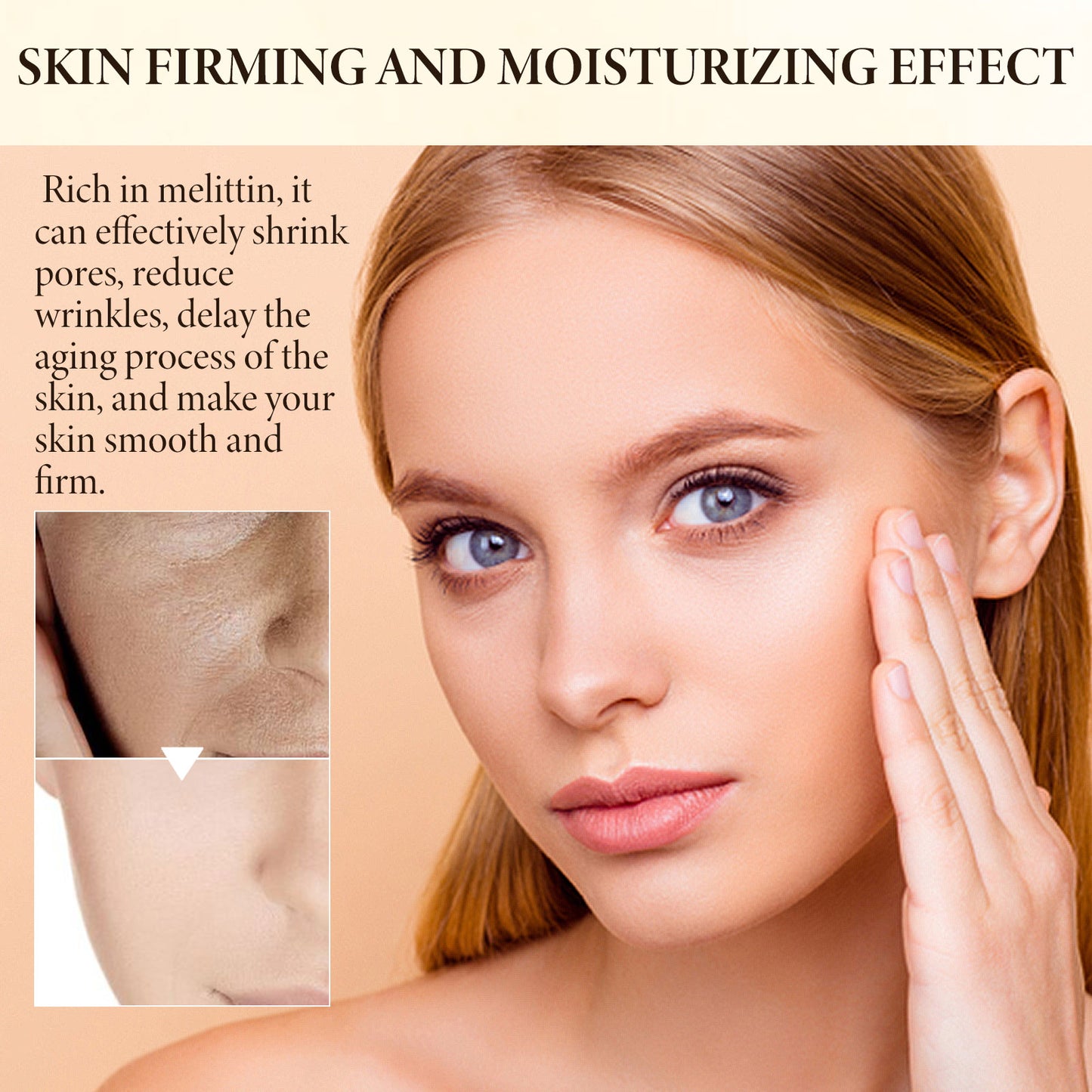 OUHOE Bee Venom Firming Cream Gentle Moisturizing Hydrating Nourishing Firming Skin Care Rejuvenating Cream