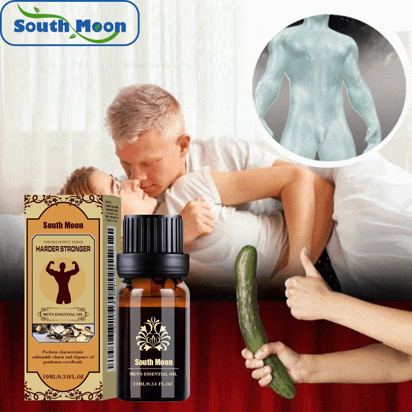 South Moon Men's essential oil Private parts massage maintenance care enhances vitality and moisturizes health
