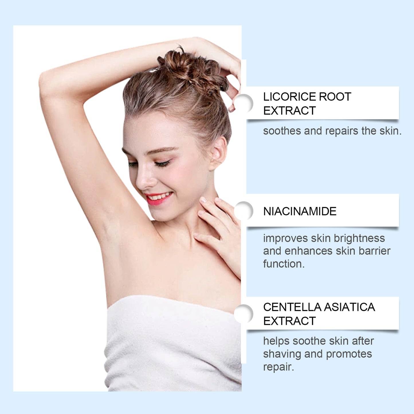 Jaysuing Post-Shave Soothing Roll-On Gentle Cleansing Armpit Moisturizing Soothing Skin Essence