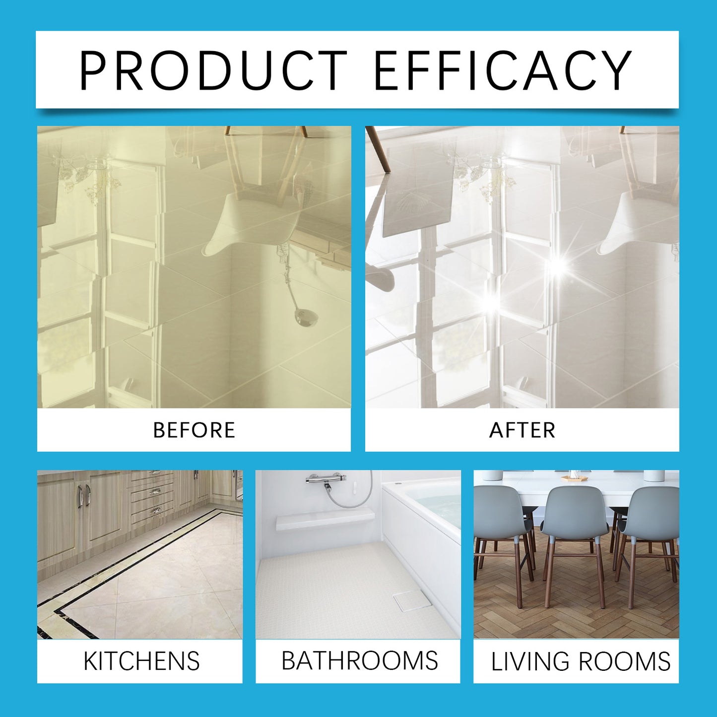 Jue-Fish Tile Cleaner Bathroom Tile Floor Marble Bright Powerful Dirt Remover