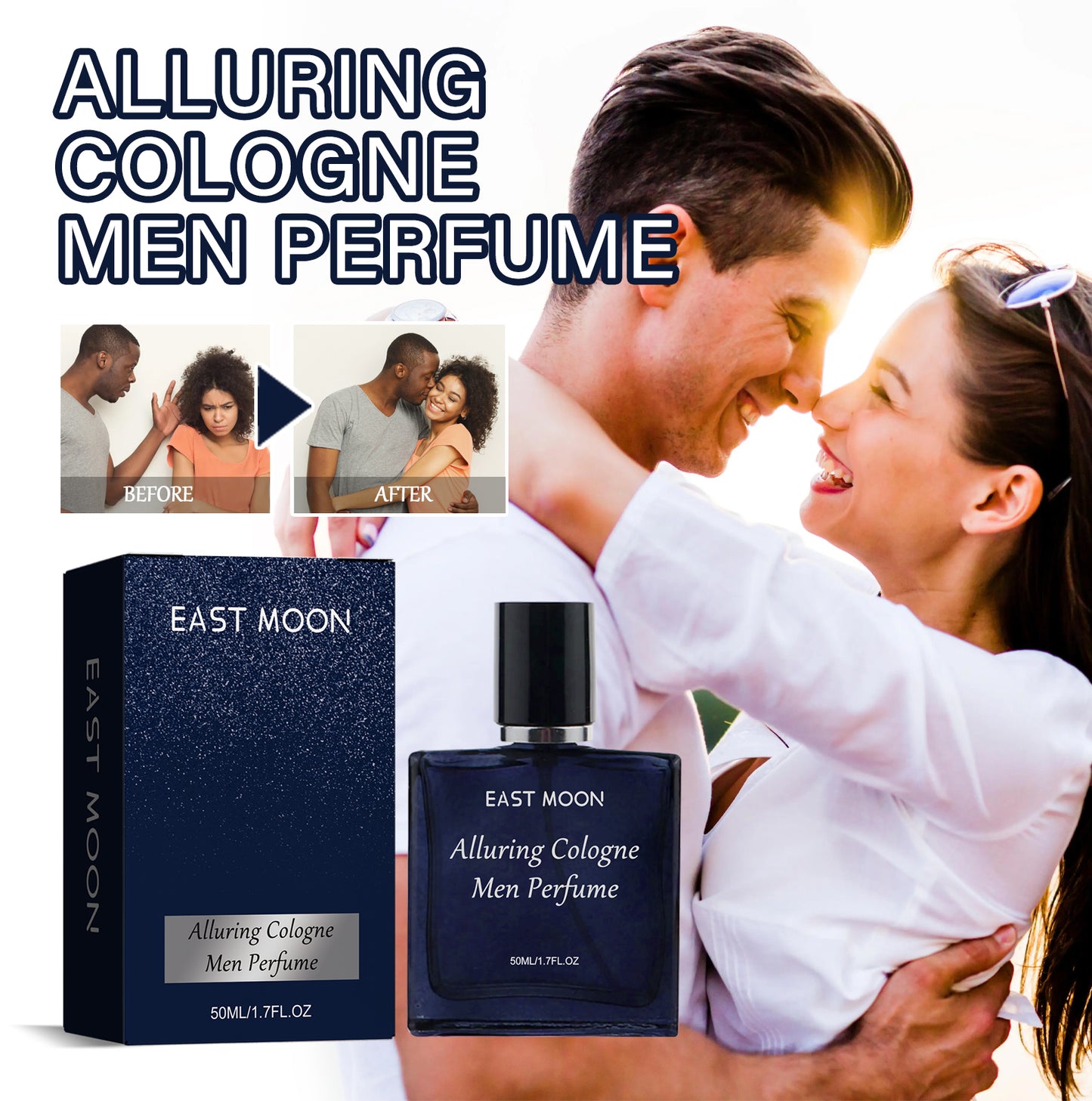 East Moon Men's Cologne Fresh, natural, elegant, long-lasting fragrance for gentleman's date atmosphere perfume