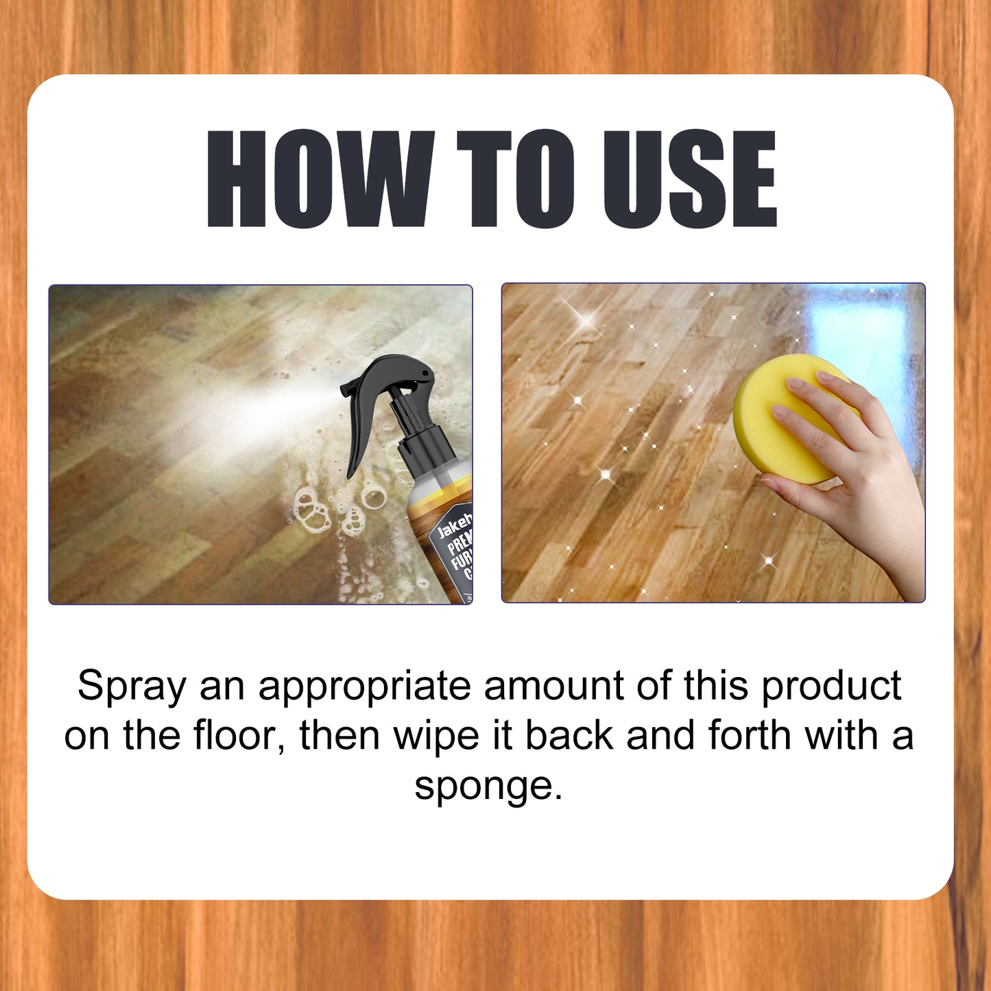 Jakehoe Floor Cleaner Wooden Floor Marble Floor Powerful Decontamination Brightening Polishing Cleaner