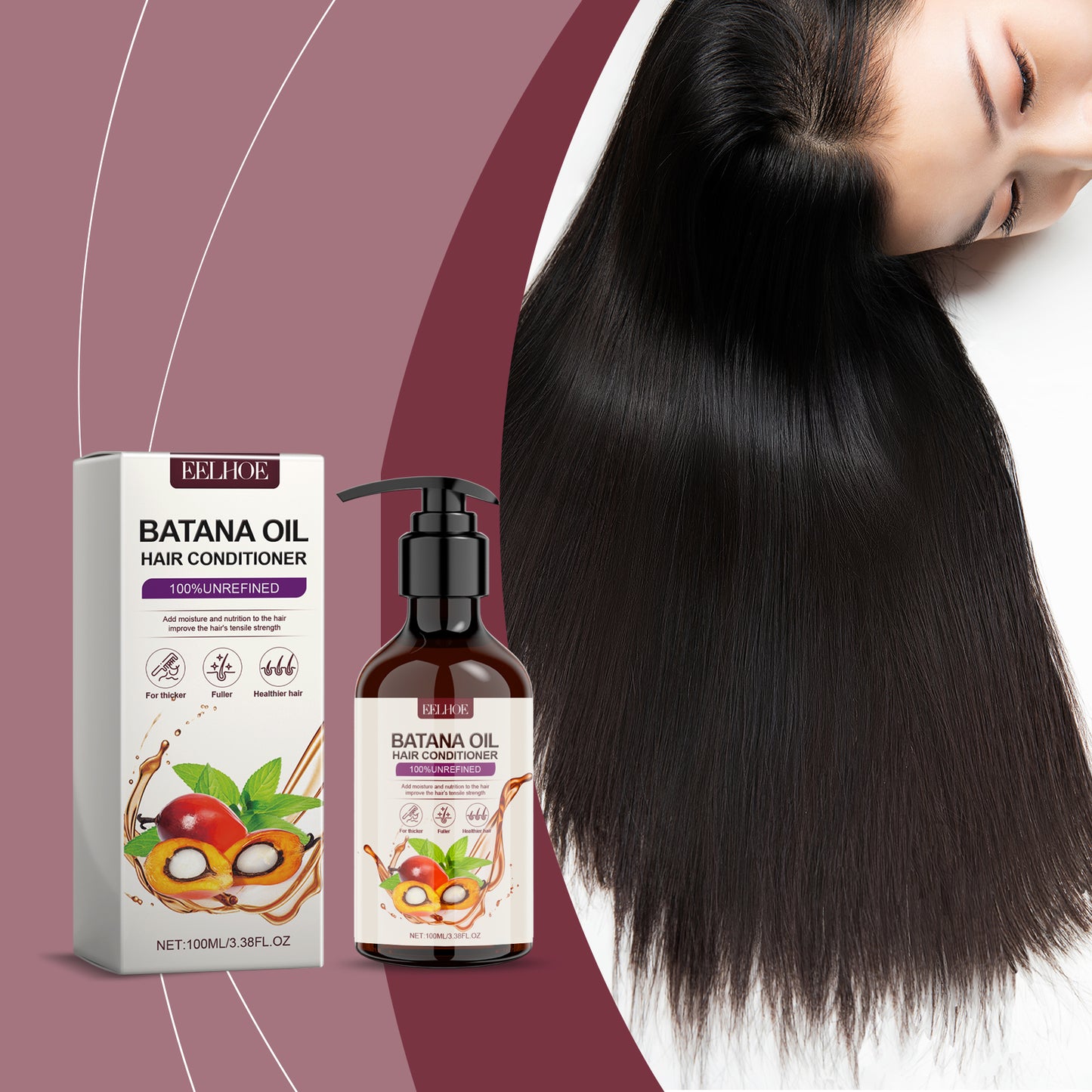 EELHOE Batahna Oil Strengthening and Volumizing Conditioner Repair frizzy hair texture, nourish hair, smooth hair care