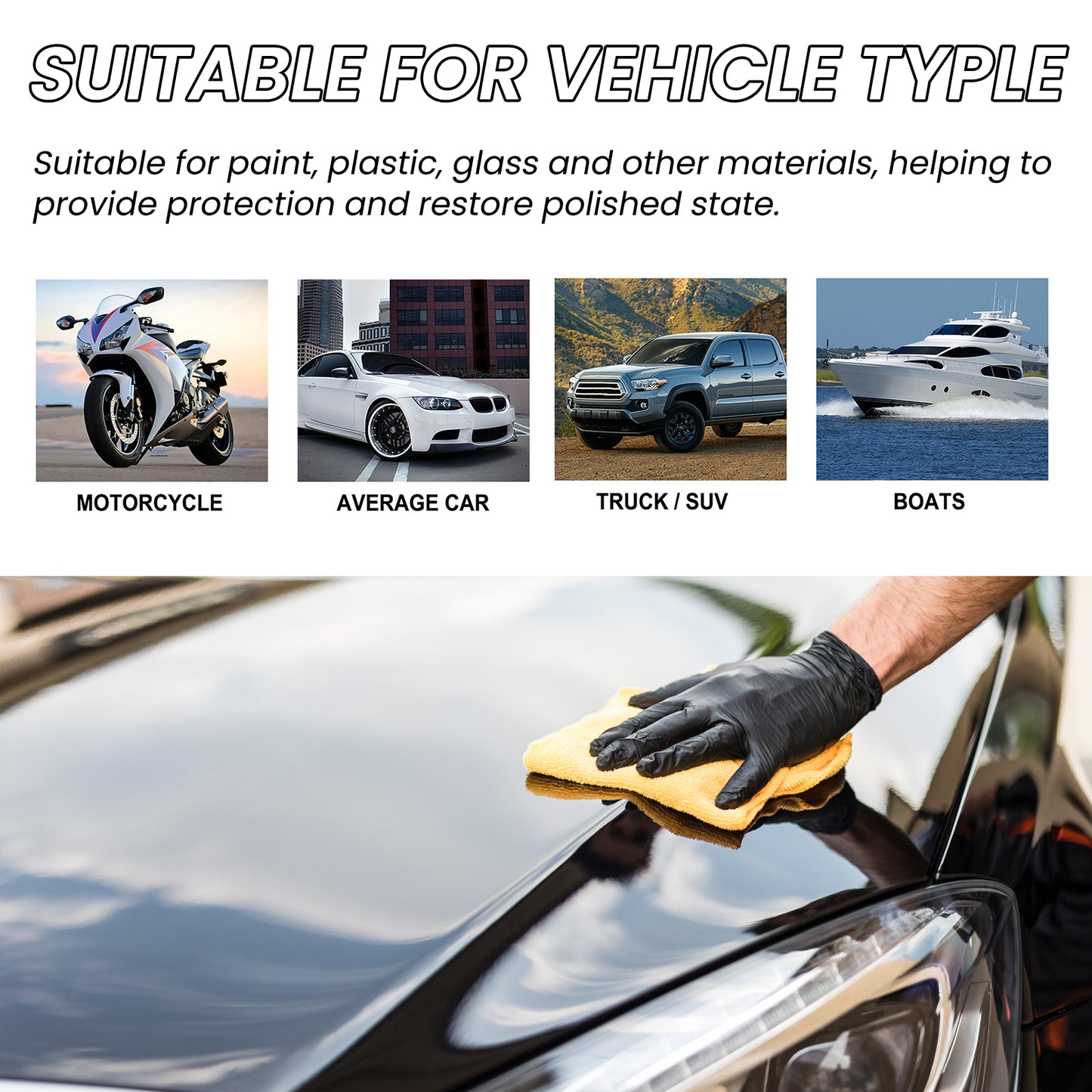 Rayhong Car Scratch Care Wax Car Paint Scratch Repair Stain Removal Polishing Maintenance Waxing Buffing