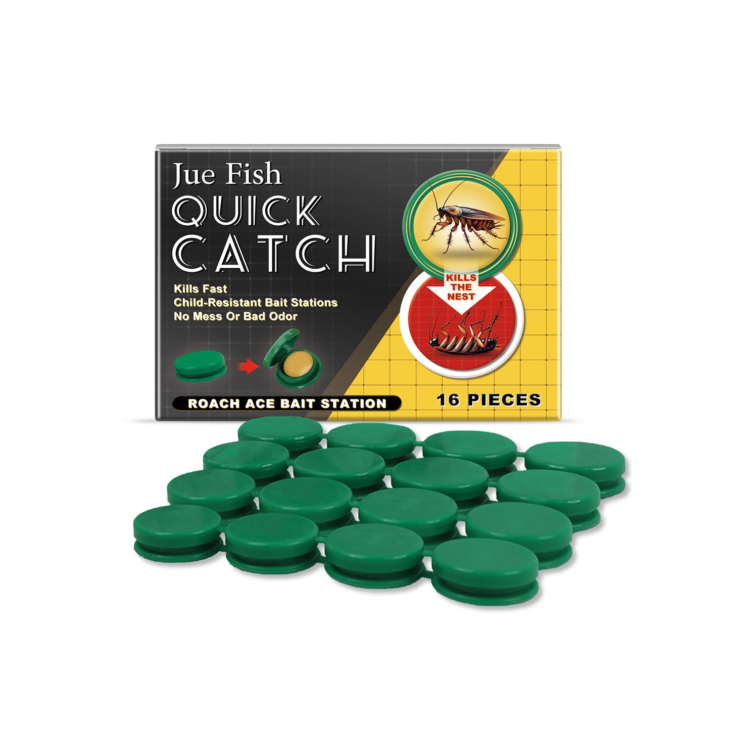 Jue Fish Cockroach Bait Station Living Room Kitchen Bedroom Cockroach Killer and Repellent Household Indoor Cockroach Bait Agent