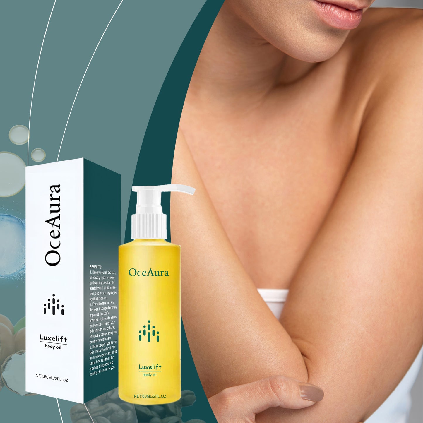 OCEAURA Body Skin Care Oil Skin Hydrating Moisturizing Refreshing Skin Care Firming Care Oil