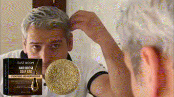 East Moon Black Hair Soap Hair nourishing, moisturizing, cleansing, smoothing hair roots, naturally black and thick hair care shampoo soap