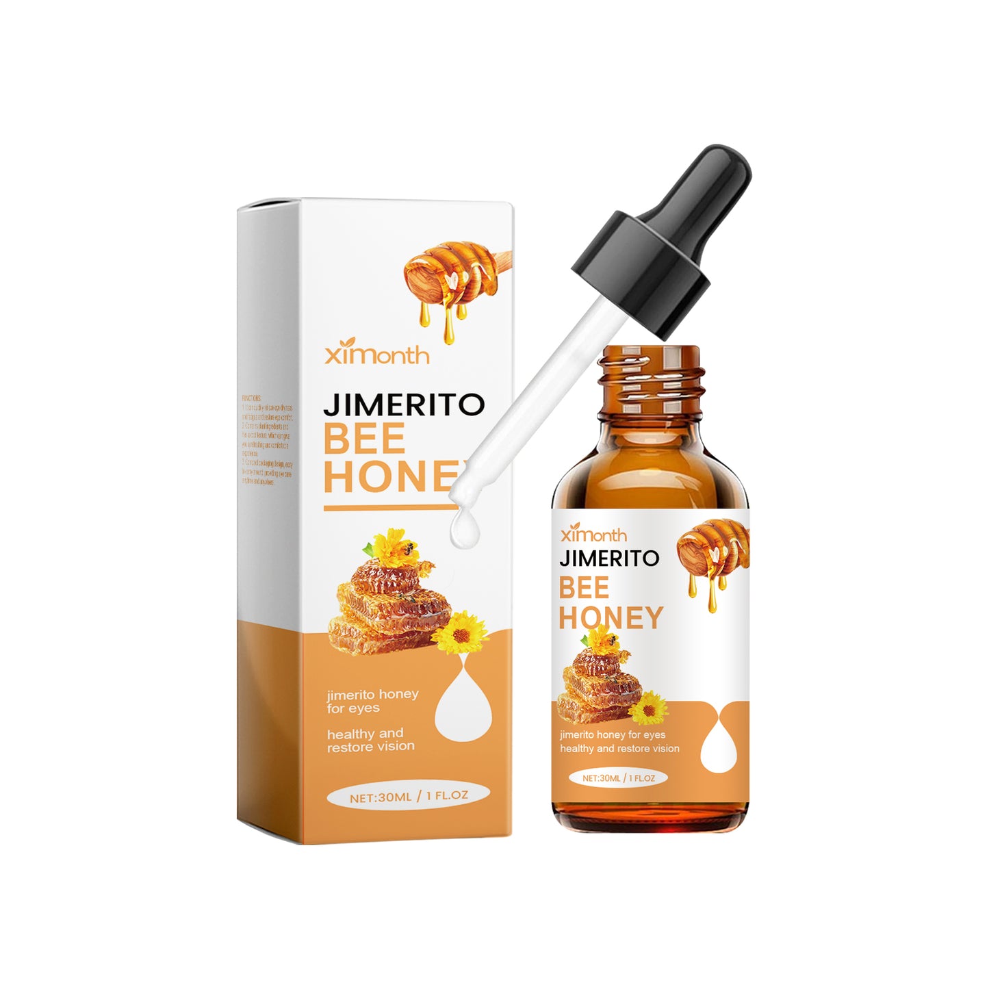 Ximonth Honey Eye Care Solution Refreshing and Moisturizing Eye Drops for Relieving Dryness and Comforting Eye Care