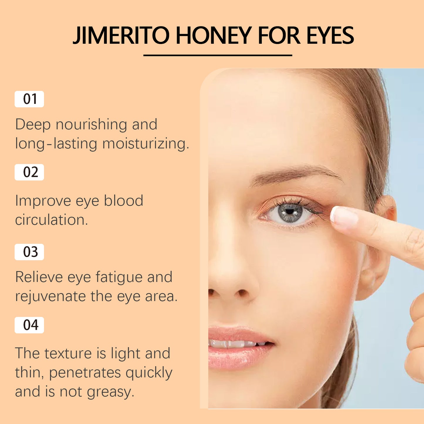 Ximonth Honey Eye Care Solution Refreshing and Moisturizing Eye Drops for Relieving Dryness and Comforting Eye Care