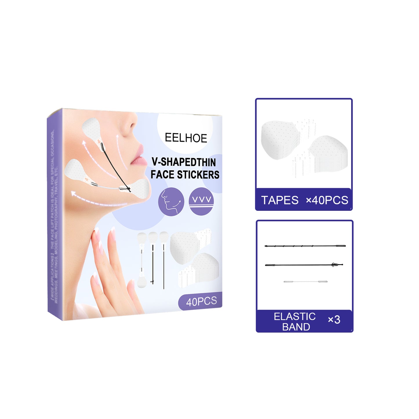 EELHOE Invisible Face Lifting Patch Tighten facial skin and contract chin muscles V Face Lifting and Shaping Patch