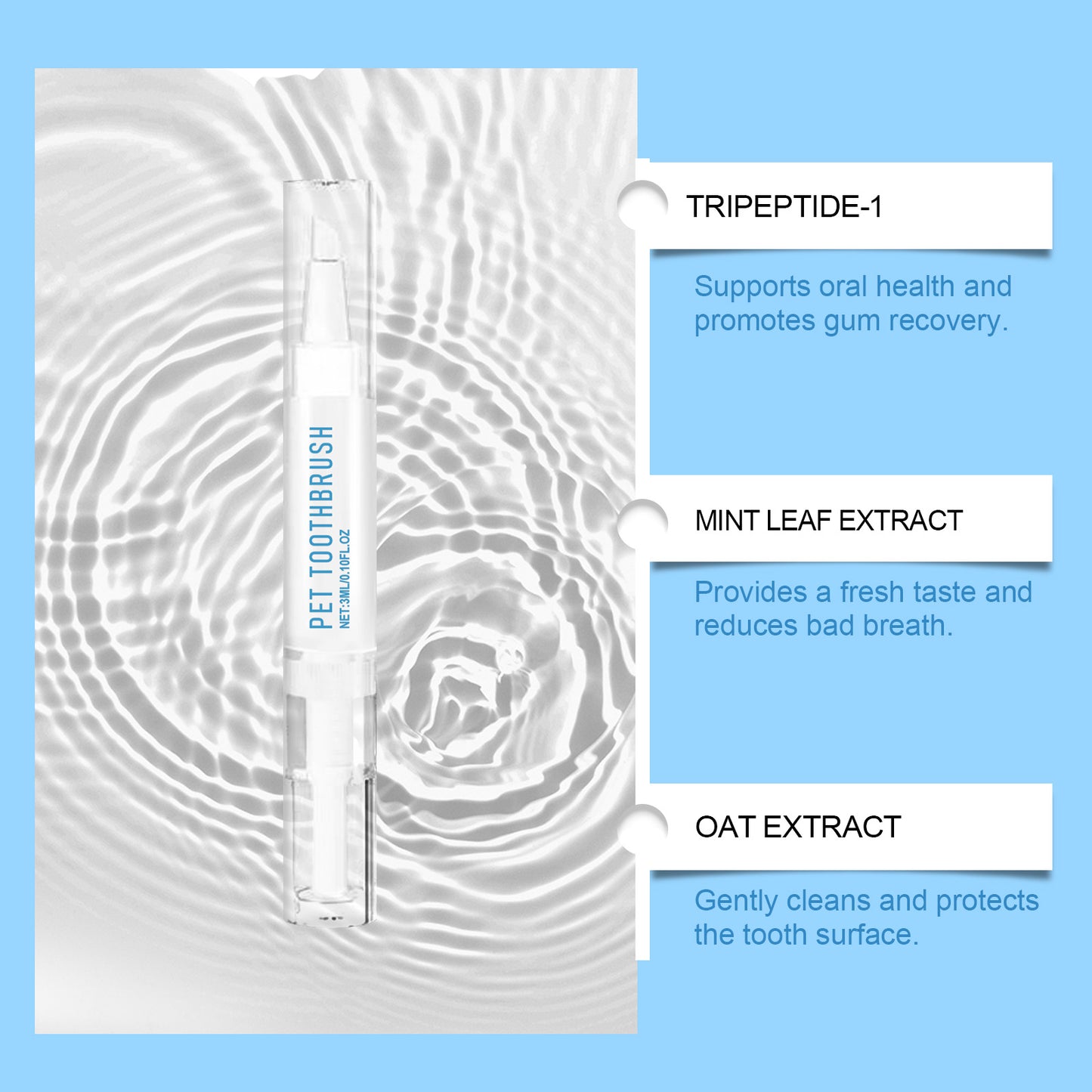 Yegbong New Pet Toothbrush Gentle Care Fresh Breath Oral Cleaning Odor Pet Dental Cleaning Pen