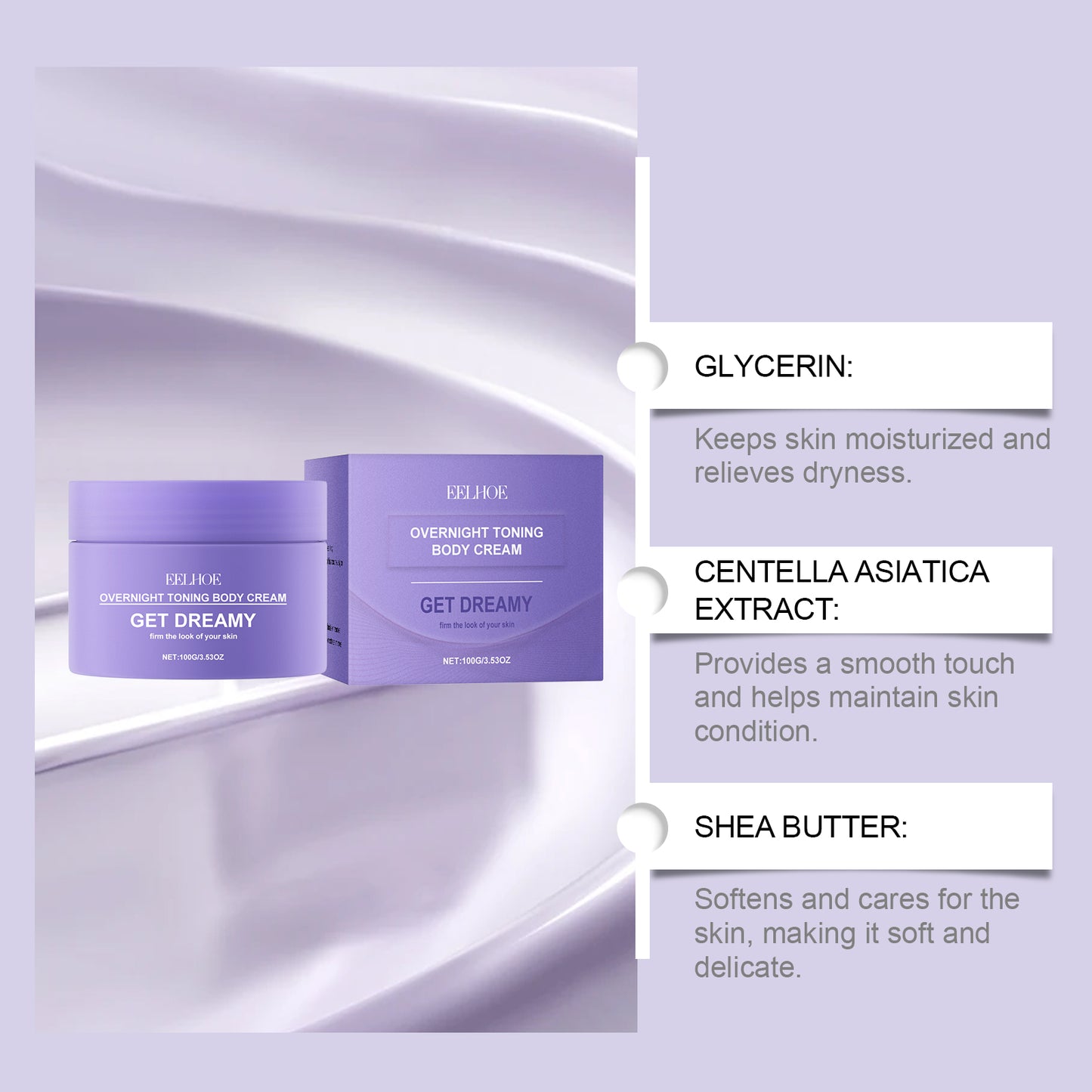 EELHOE Body Care Cream Firming and Moisturizing Skin Body Line Elasticity Daily Massage Care Cream