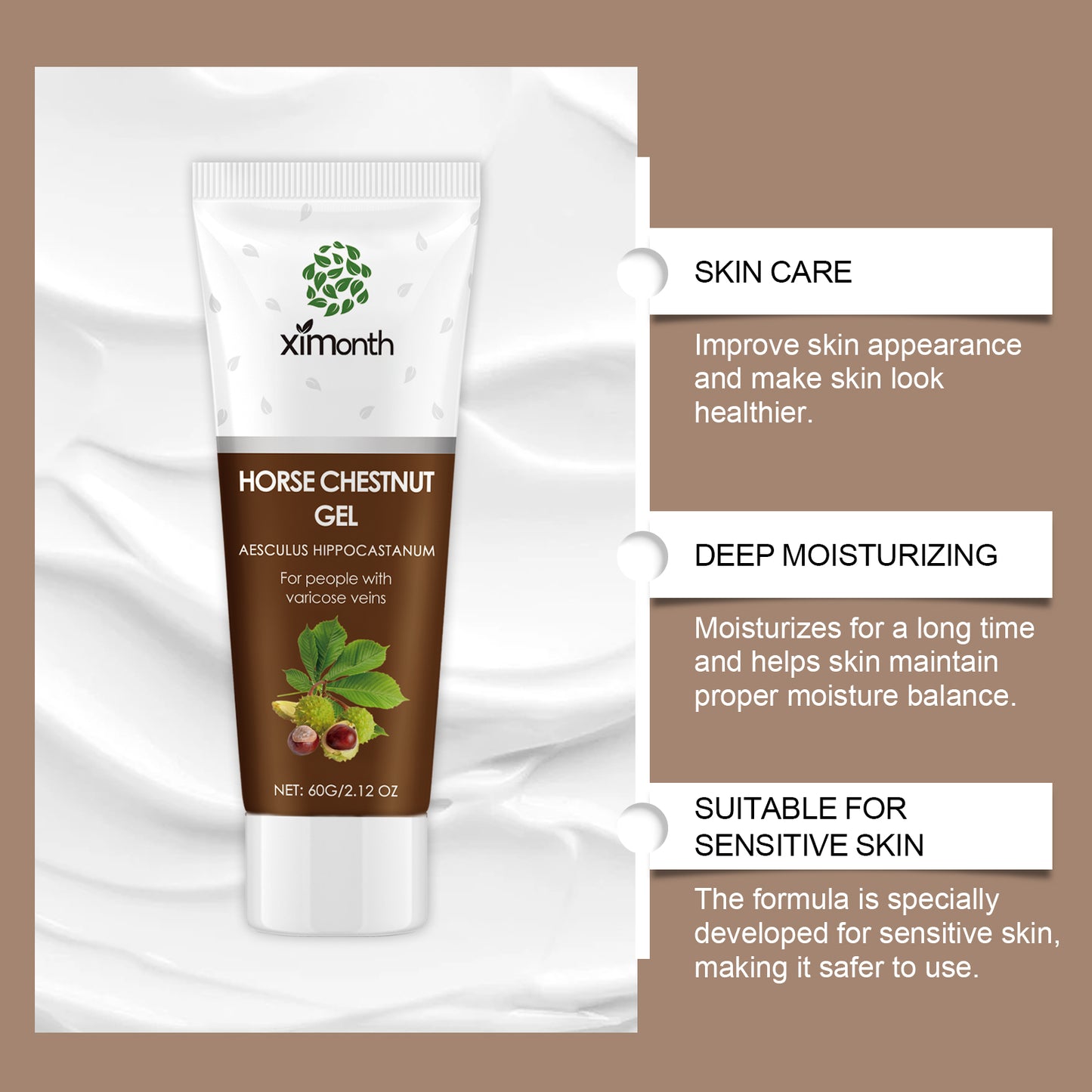 Ximonth Leg Neck Cream Moisturizing and Moisturizing Leg Skin Gentle Care Massage Leg Care Cream