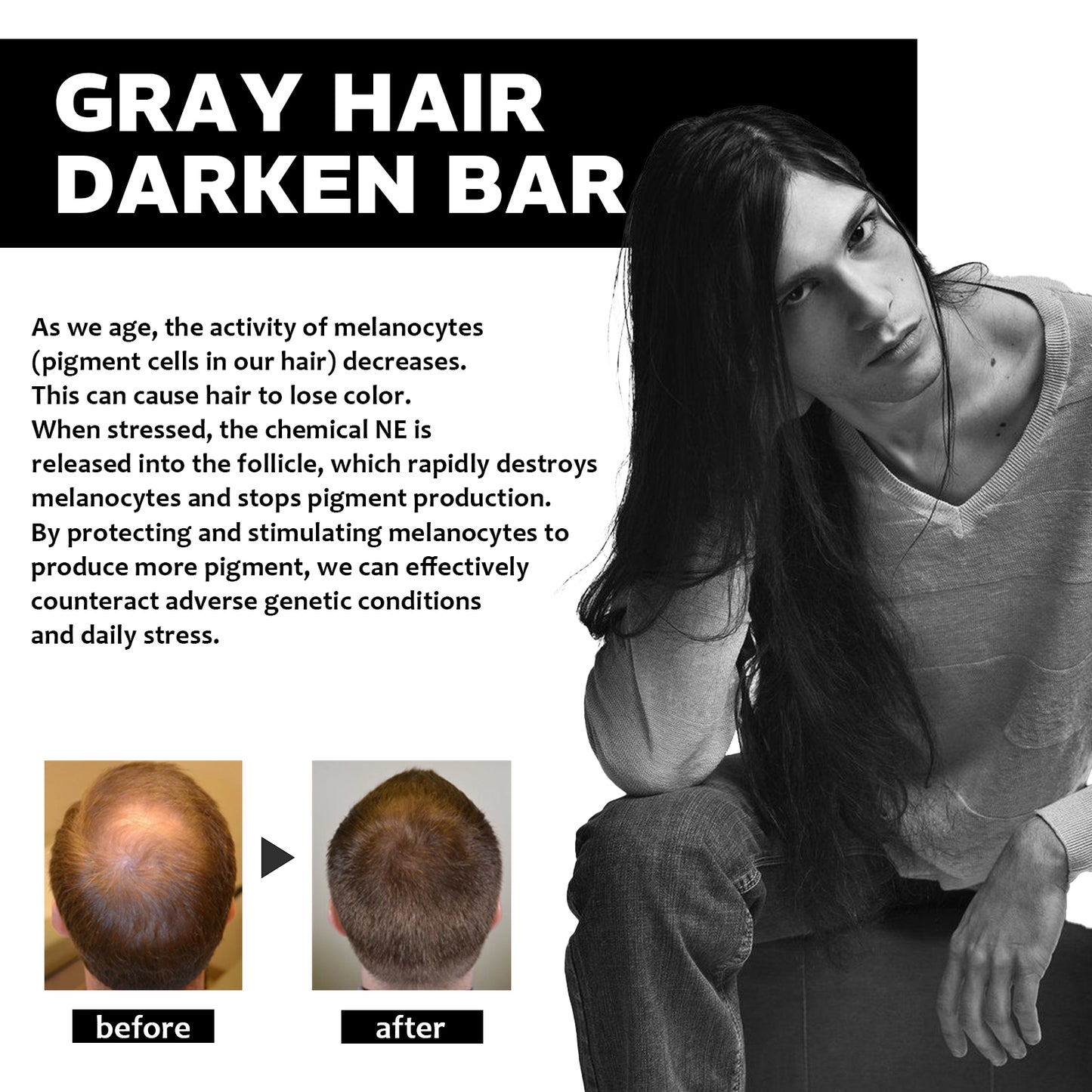 East Moon Black Hair Soap Hair nourishing, moisturizing, cleansing, smoothing hair roots, naturally black and thick hair care shampoo soap