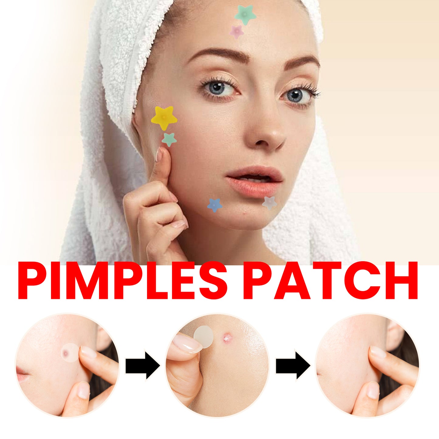 Jaysuing Star Colorful Acne Patch Repair acne scars and marks, fade acne spots and blemishes, cover acne and pimples