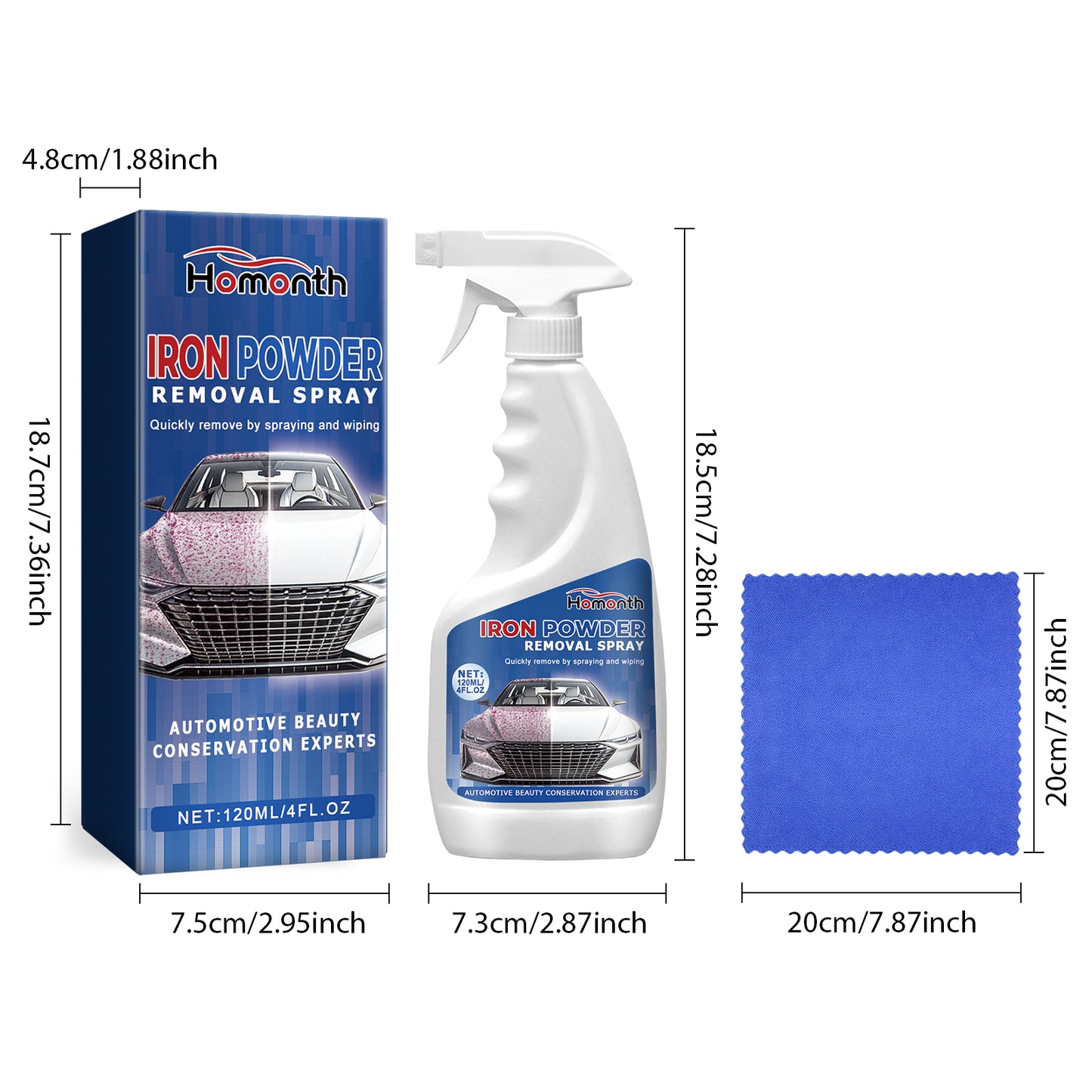 Homonth Rust Remover Car Metal Rust Refurbishment Anti-Rust Polishing Coating Care Cleaner