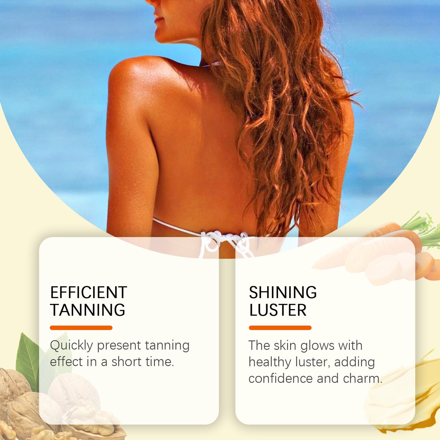 WIYUN Darkening Cream Summer Outdoor Sunbathing Even Skin Tone Create Wheat-colored Bronze Skin Tanning Cream