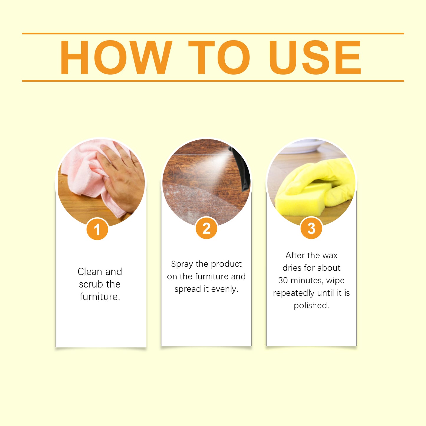 OUHOE Furniture Beeswax Spray Furniture Floor Care Polishing Waterproof Anti-Dry Crack Scratch Renovation Care Wax