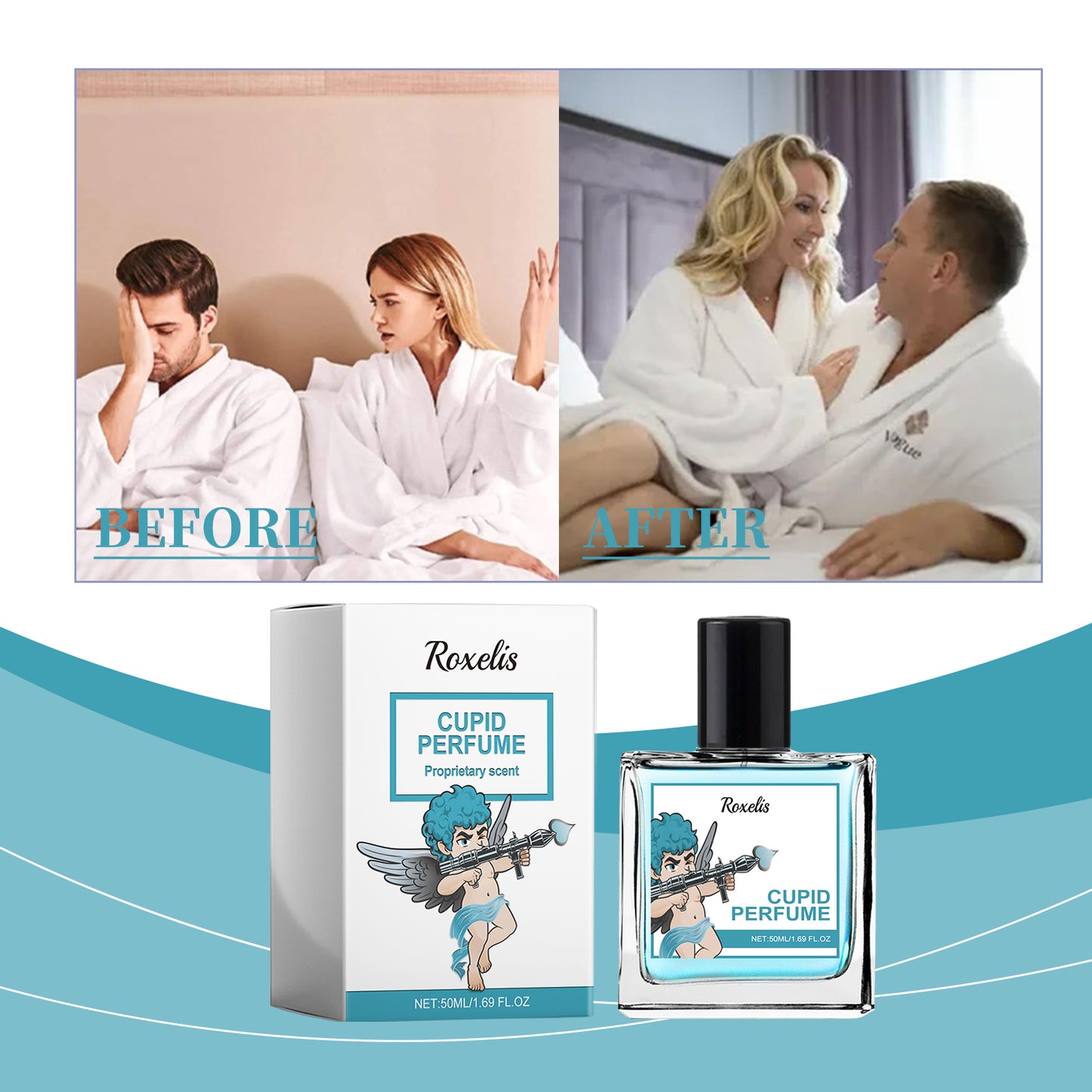 Roxelis Cologne Cupid Perfume Spray Mild and elegant portable fragrance for couples' dates