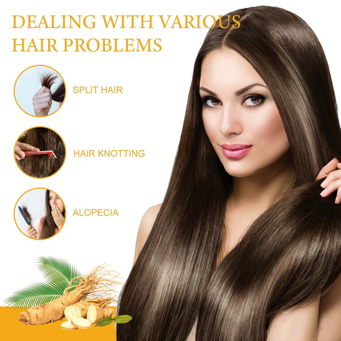 OUHOE Biotin Hair Thickening Spray Nourishing Hair Roots Repairing Dry and Frizzy Hair Anti-Hair Loss Thickening Spray