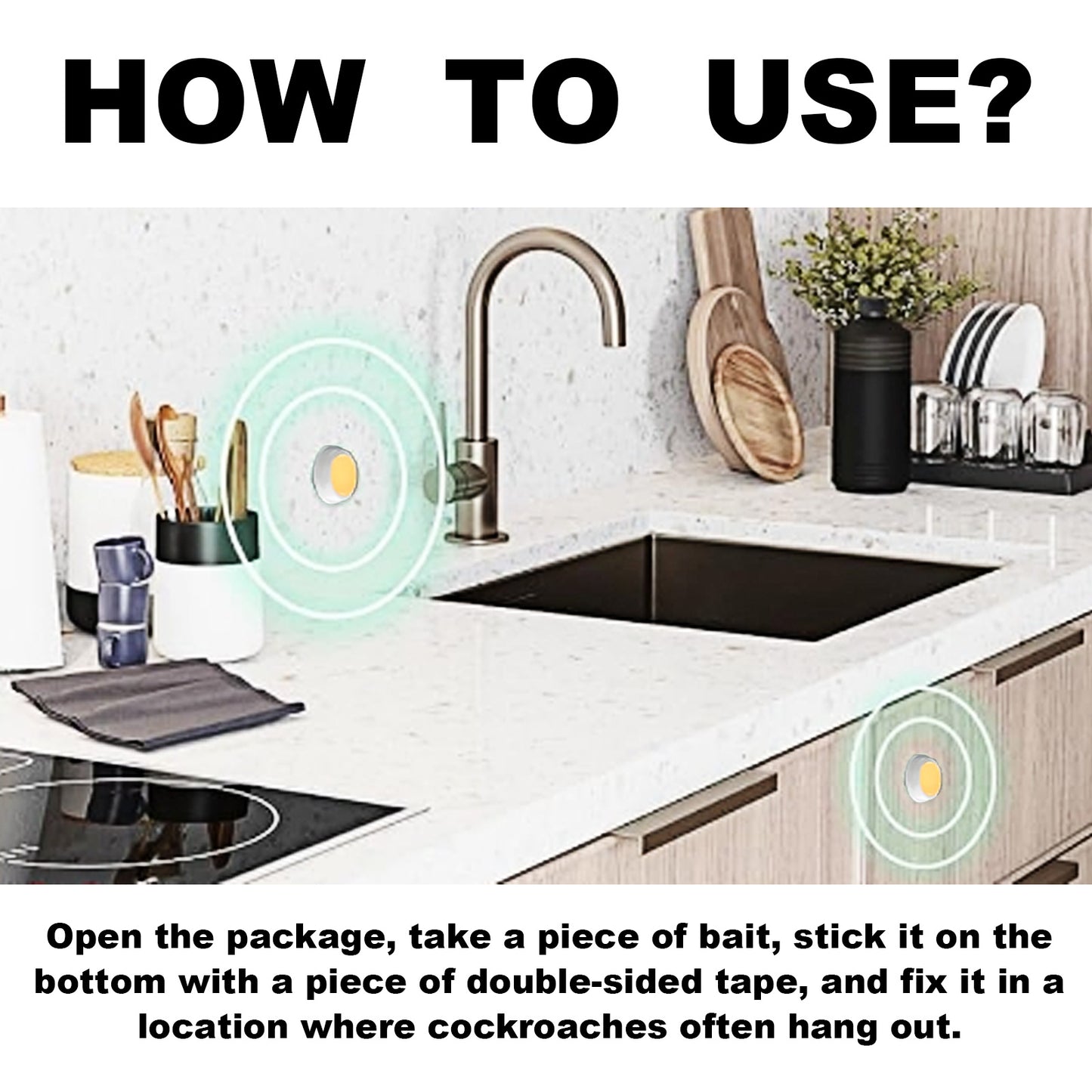 MoonSpry Cockroach Bait Station Insect Repellent Cockroach Bait Kitchen Household Cockroach Extermination Full Nest Cleaning Agent