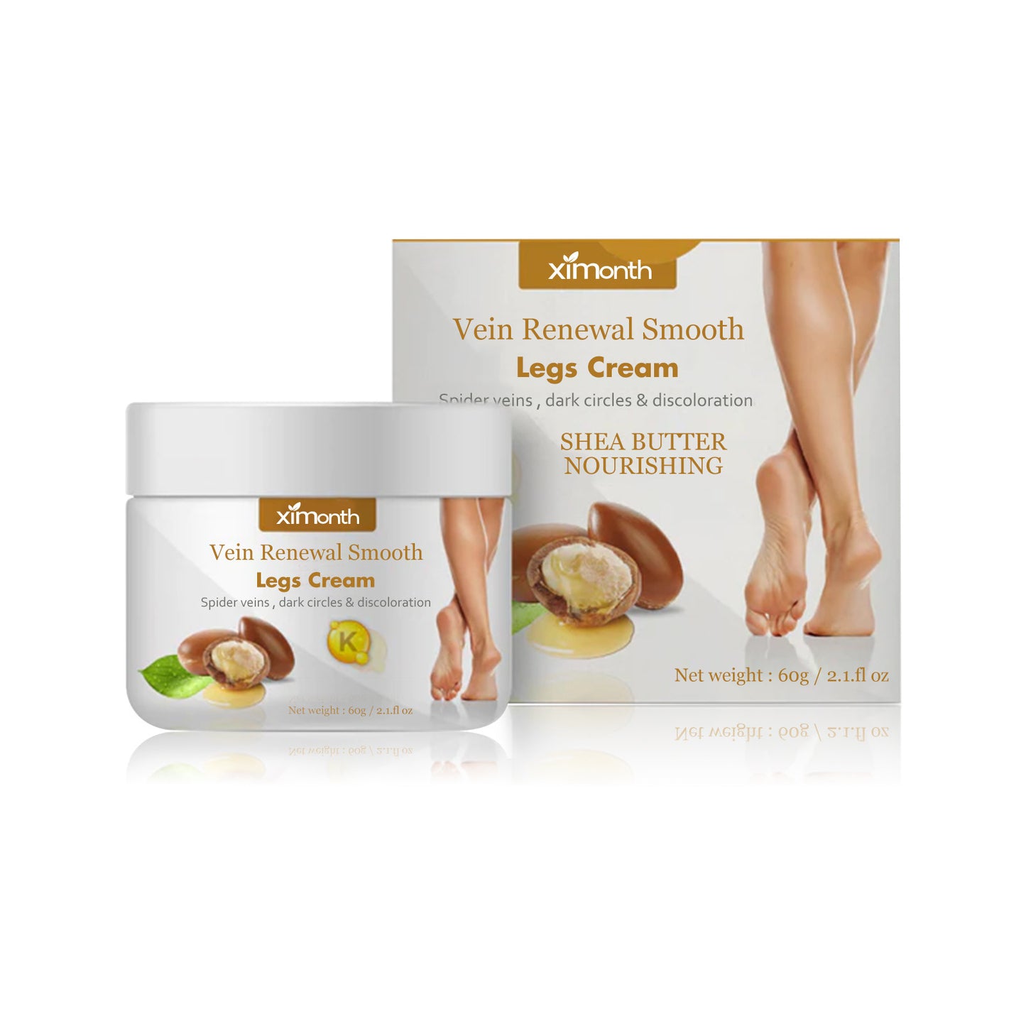 Ximonth Varicose Vein Massage Cream Relieve Soreness Leg Massage Varicose Earthworm Leg Vein Care Cream
