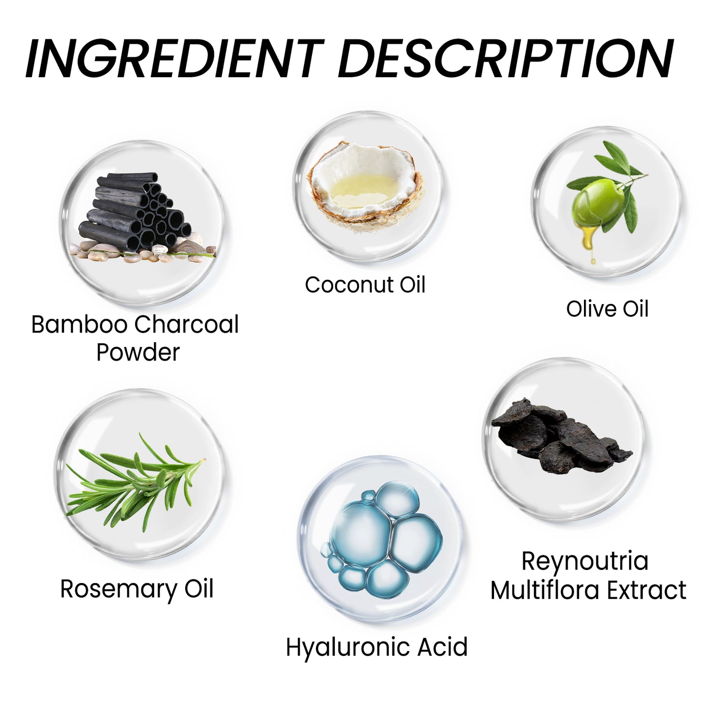 OUHOE Bamboo Charcoal Shampoo Soap Deep Cleansing Scalp Strengthening Hair Nourishing Repairing Dryness Shampoo Bar