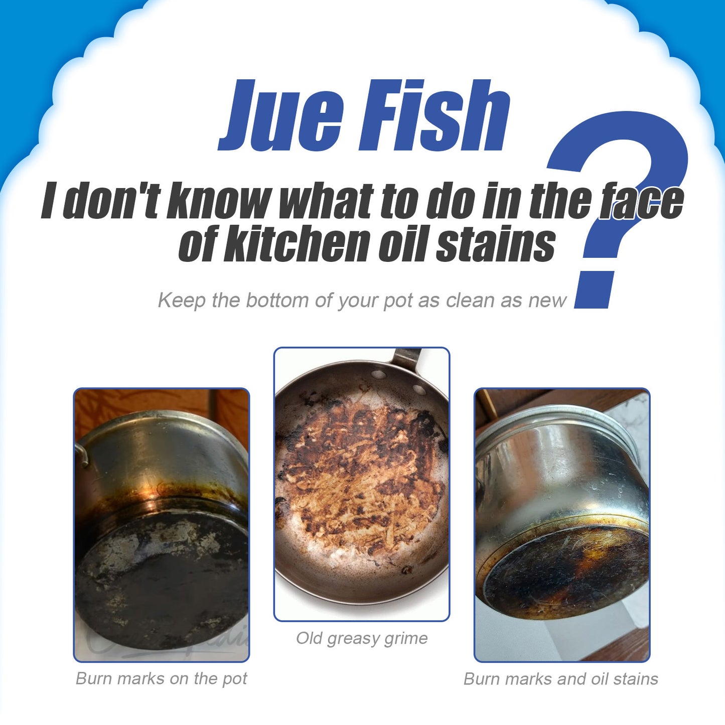 Jue-Fish Kitchen Grease Foam Cleaner Range Hood Stove Exhaust Pipe Wall Kitchenware Oil Stain Cleaner