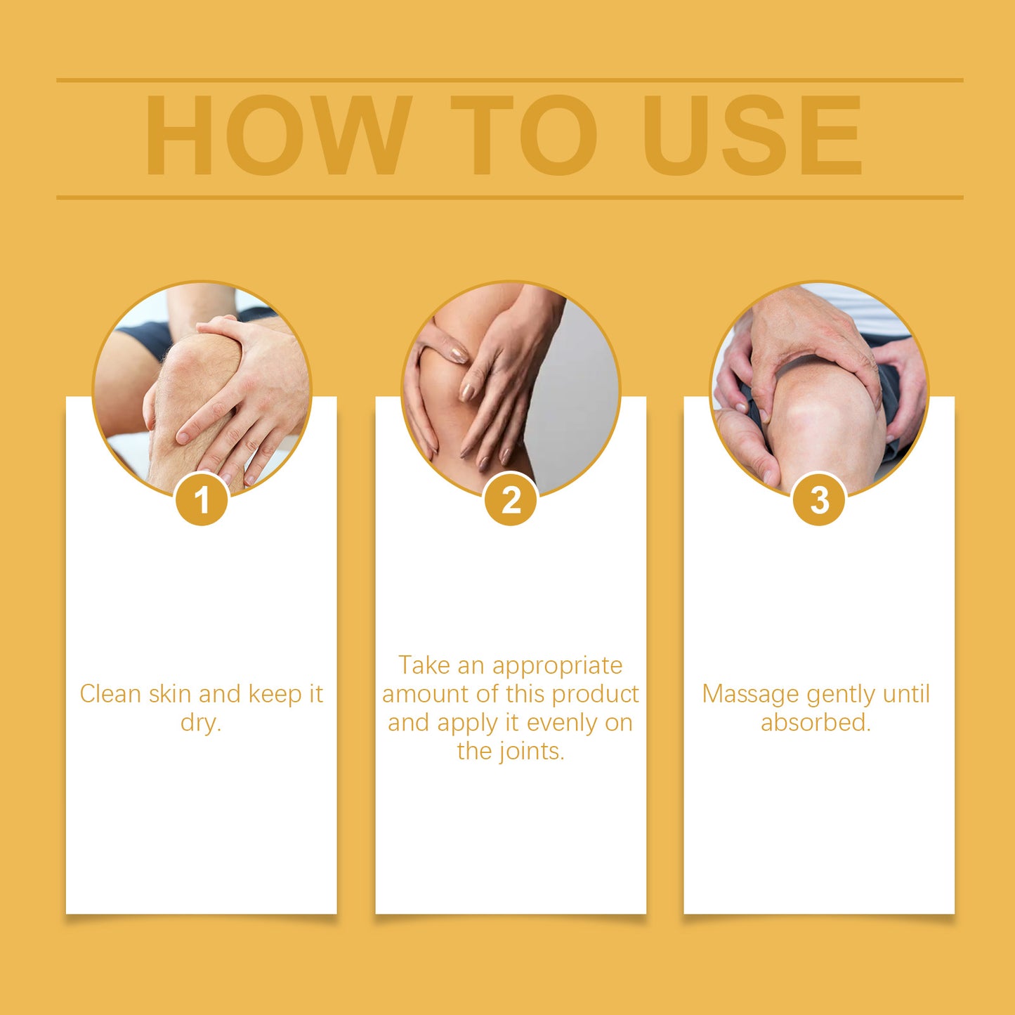 Houkea Turmeric Joint Relief Cream Gentle Care Nourishing Joint Relief Hand and Foot Joint Discomfort Massage Cream