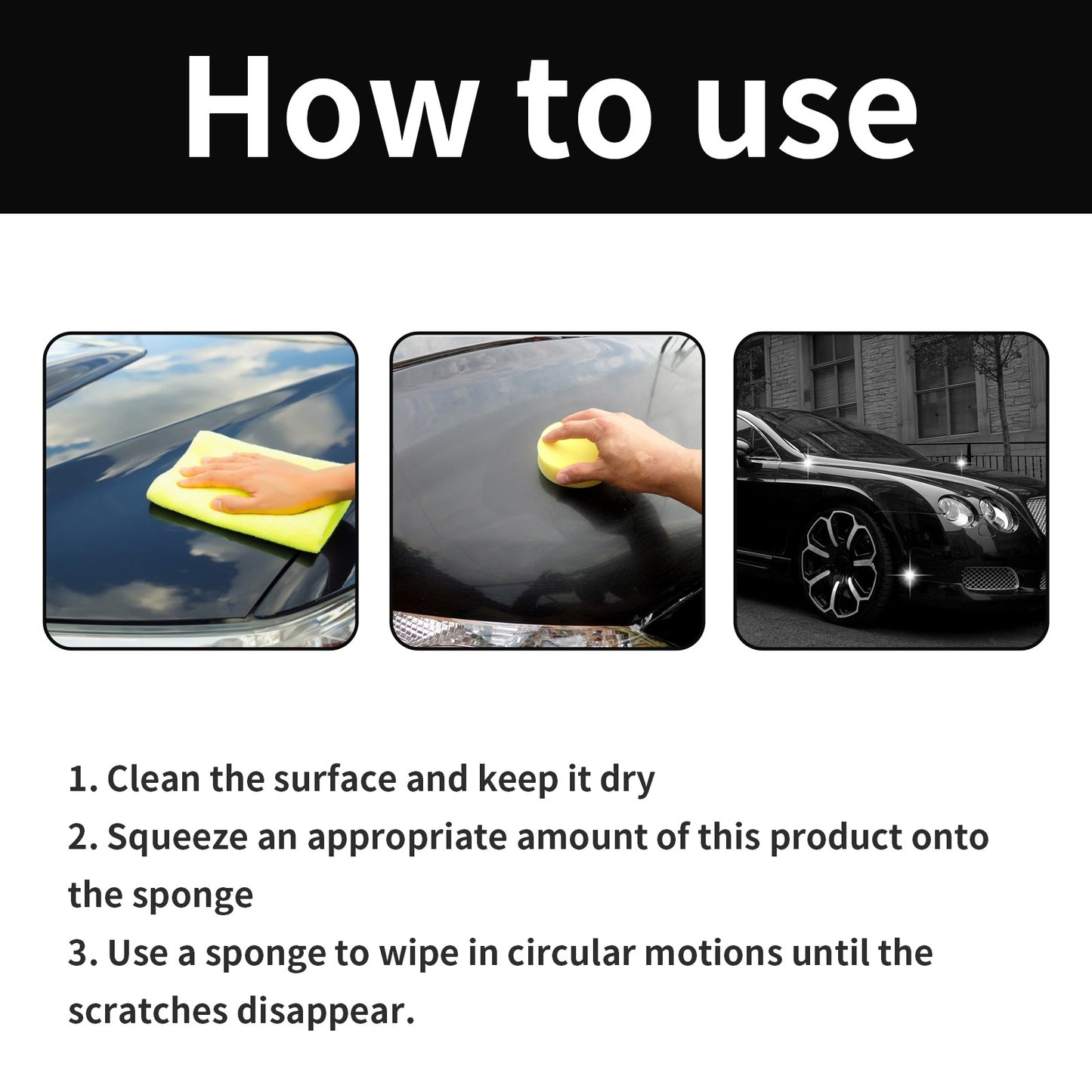 Homonth Car Scratch Repair Wax Car Paint Repair Deep Scratches Graphene Wax Refurbished Car Wax