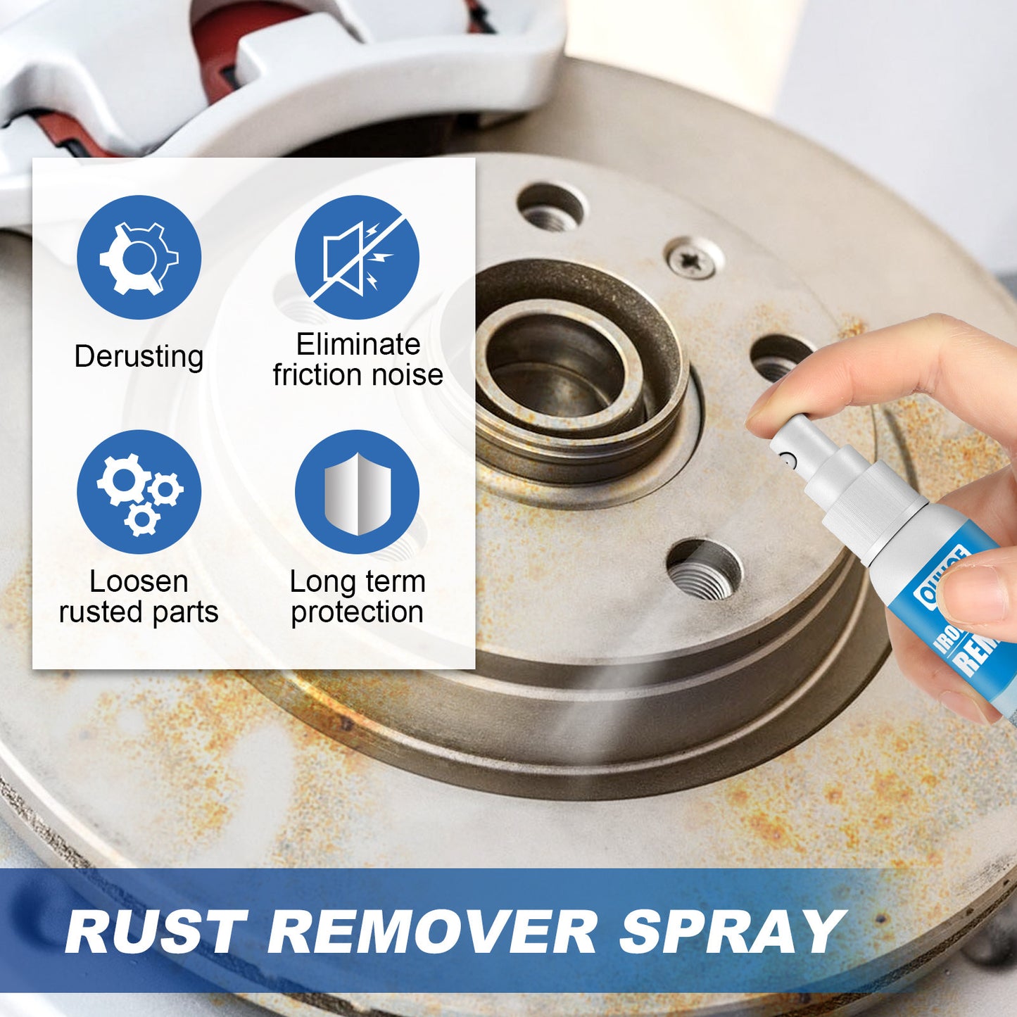 OUHOE Car Iron Powder Rust Removal Spray Anti-rust Rust Remover Car Supplies Stain Removal Rust Remover Cleaning Supplies